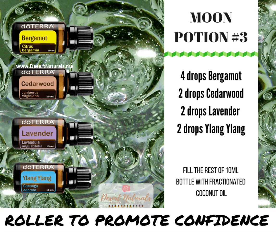 Moon Potion PROMOTE CONFIDENCE Moon Potion to promote confidence, essential oil blend from Dawn Goehring Desert Naturals