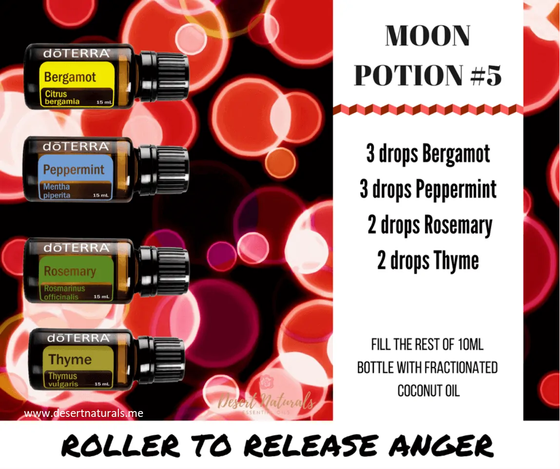 Moon Potion RELEASE ANGER Moon Potion to release anger, essential oil blend from Dawn Goehring Desert Naturals
