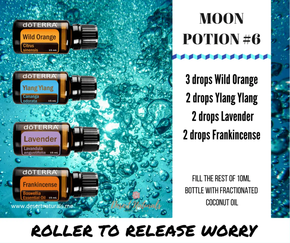 Moon Potion RELEASE WORRY Moon Potion to release worry, essential oil blend from Dawn Goehring Desert Naturals