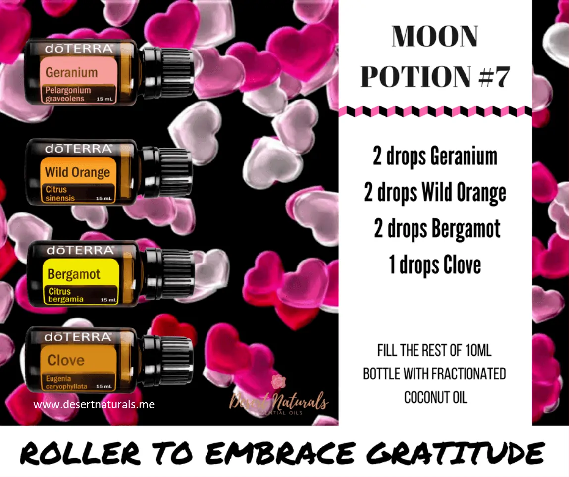 Moon Potion EMBRACE GRATITUDE Moon Potion to Embrace Gratitude, essential oil blend from Dawn Goehring Desert Naturals