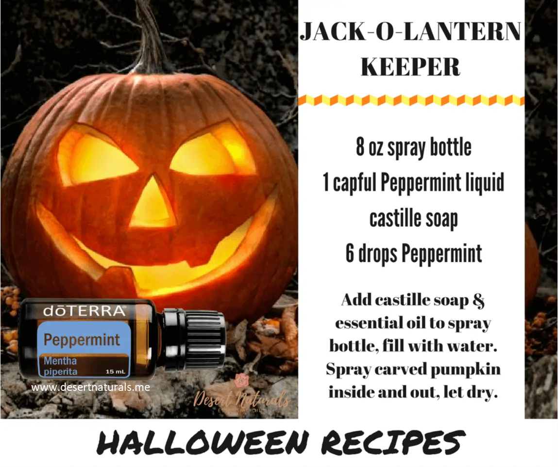 Jackolantern keeper Pumpkin preserver recipe with essential oils by Dawn Goehring Desert Naturals