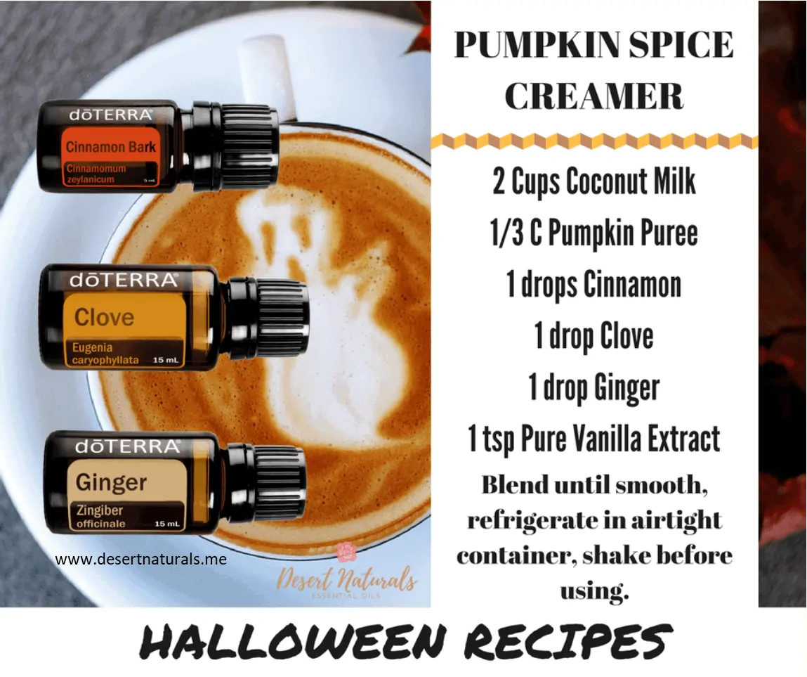 Pumkin Spice Creamer recipe Pumpkin Spice Creamer Recipe with essential oils by Dawn Goehring Desert Naturals