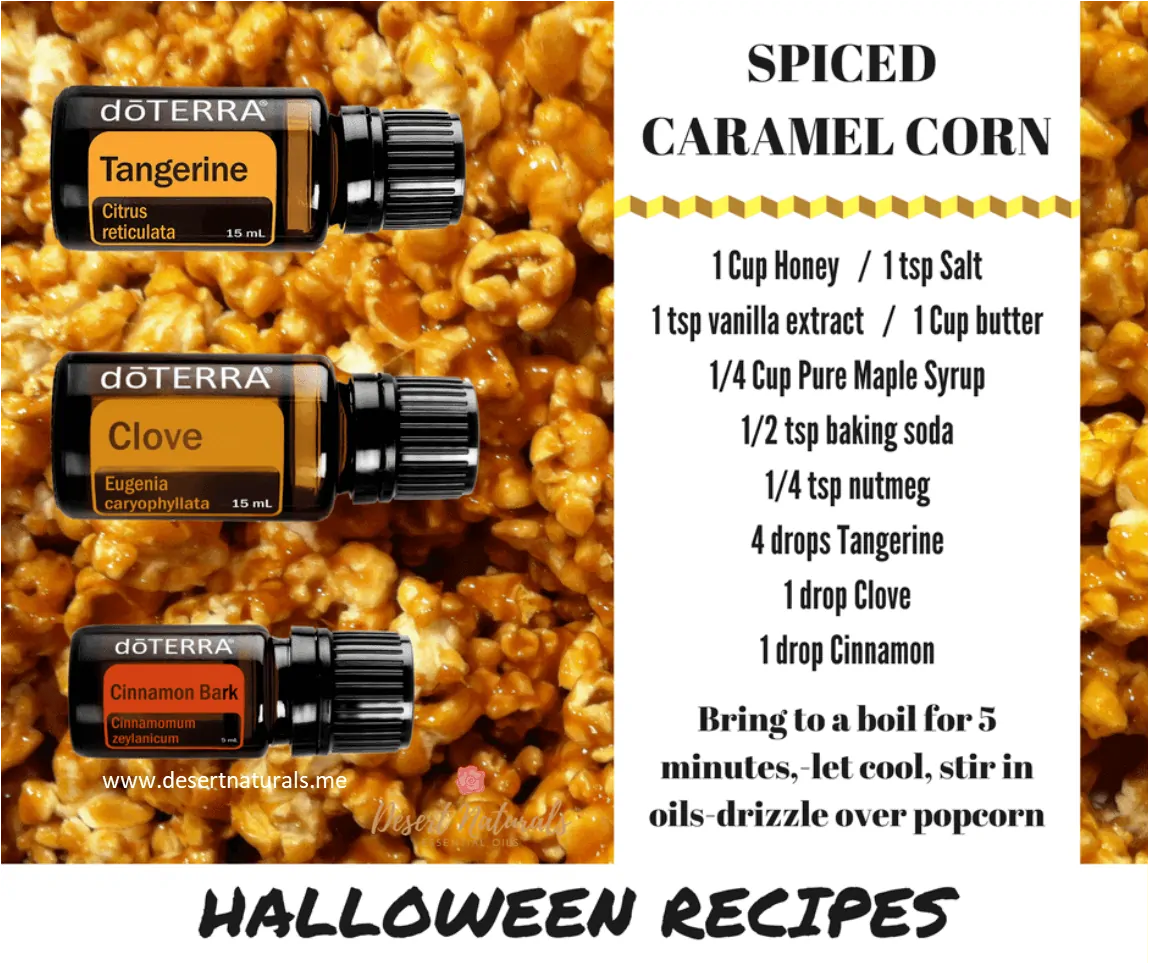 Spiced Caramel Corn recipe Spiced Caramel Corn recipe with essential oils by Dawn Goehring Desert Naturals