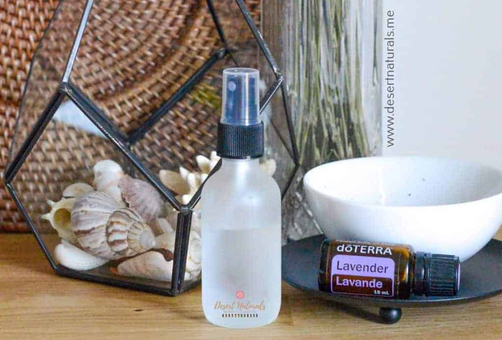 make your own linen pillow sleep spray with doterra lavender essential oil and spray bottle