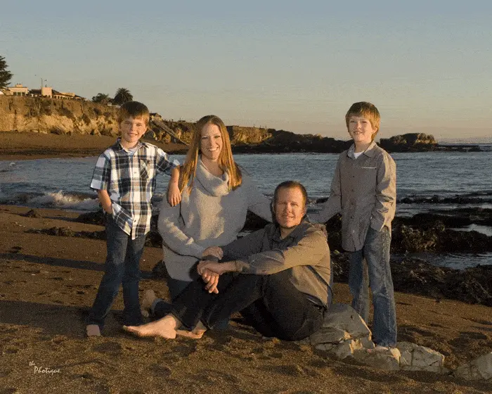 family portrait shell beach