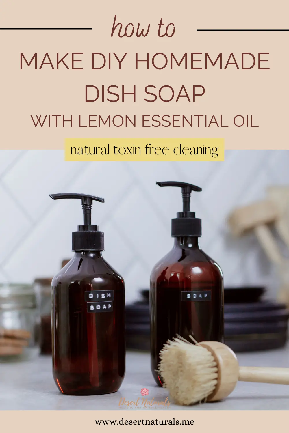 how to make diy toxin free liquid dish soap with natural ingredients and essential oil