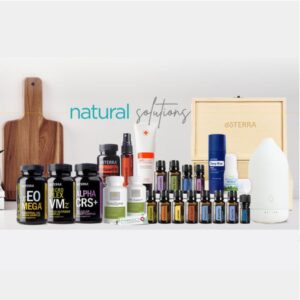photo of the products and essential oils in the doTERRA Natural Solutions Kit