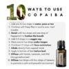 a list of 10 ways to use doTERRA Copaiba essential oil