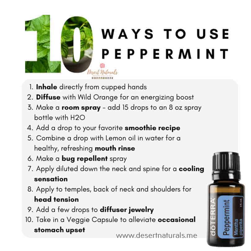 a list of 10 ways to use doterra peppermint essential oil