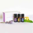 If you're an essential oil beginner this kit is the perfect way to start with 5ml bottles of doTERRA lemon, lavender, and peppermint essential oils