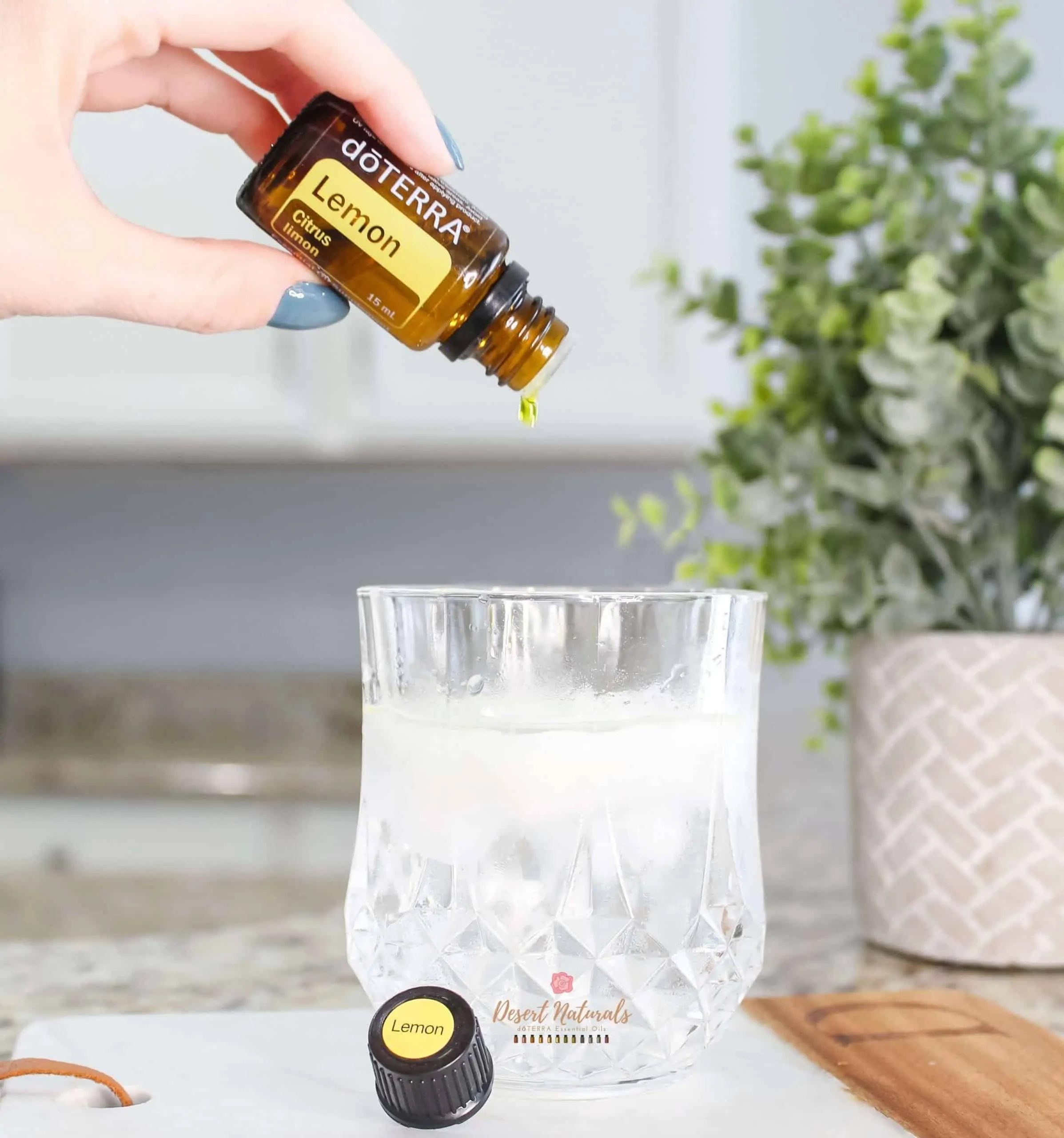 add doterra lemon essential oil to your water glass to detox and cleanse the kidney and liver