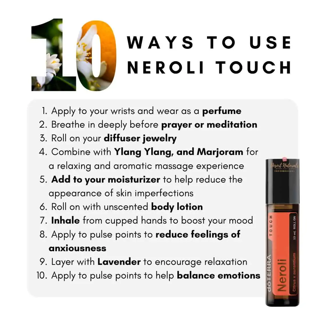10 ways to use neroli touch essential oil roller from doTERRA