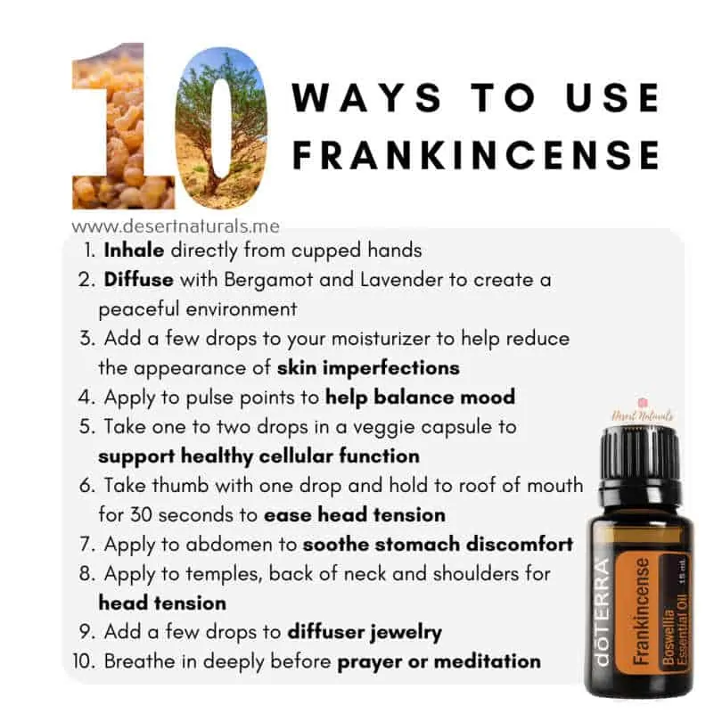 10 Ways to use and get the benefits of doTERRA Frankincense essential Oil