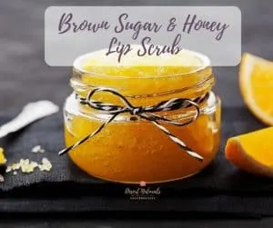 diy lip scrub recipe with brown sugar, honey, and doTERRA essential oils