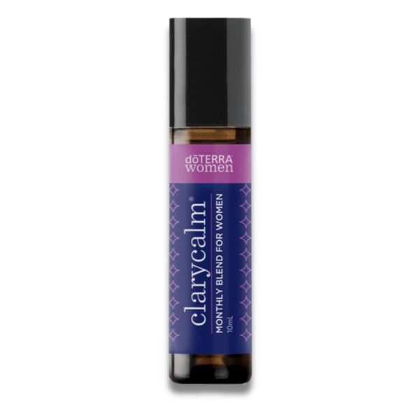 white background with image of doTERRA clary calm roller