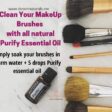 Clean Your MakeUP Brushes with all natural Purify Essential Oil