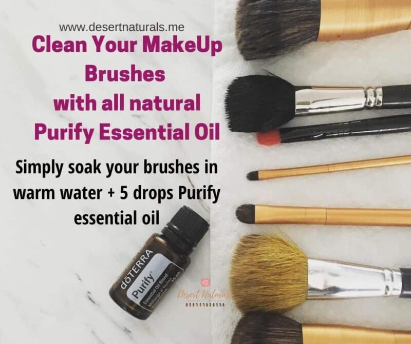 Clean Your MakeUP Brushes with all natural Purify Essential Oil