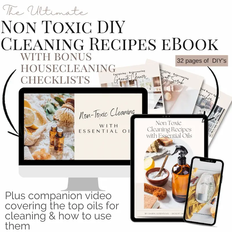 mockup of non toxic diy cleaning recipes ebook