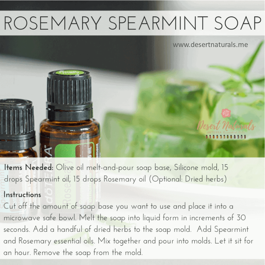 How to Make Rosemary Spearmint Soap DIY  with essential oil