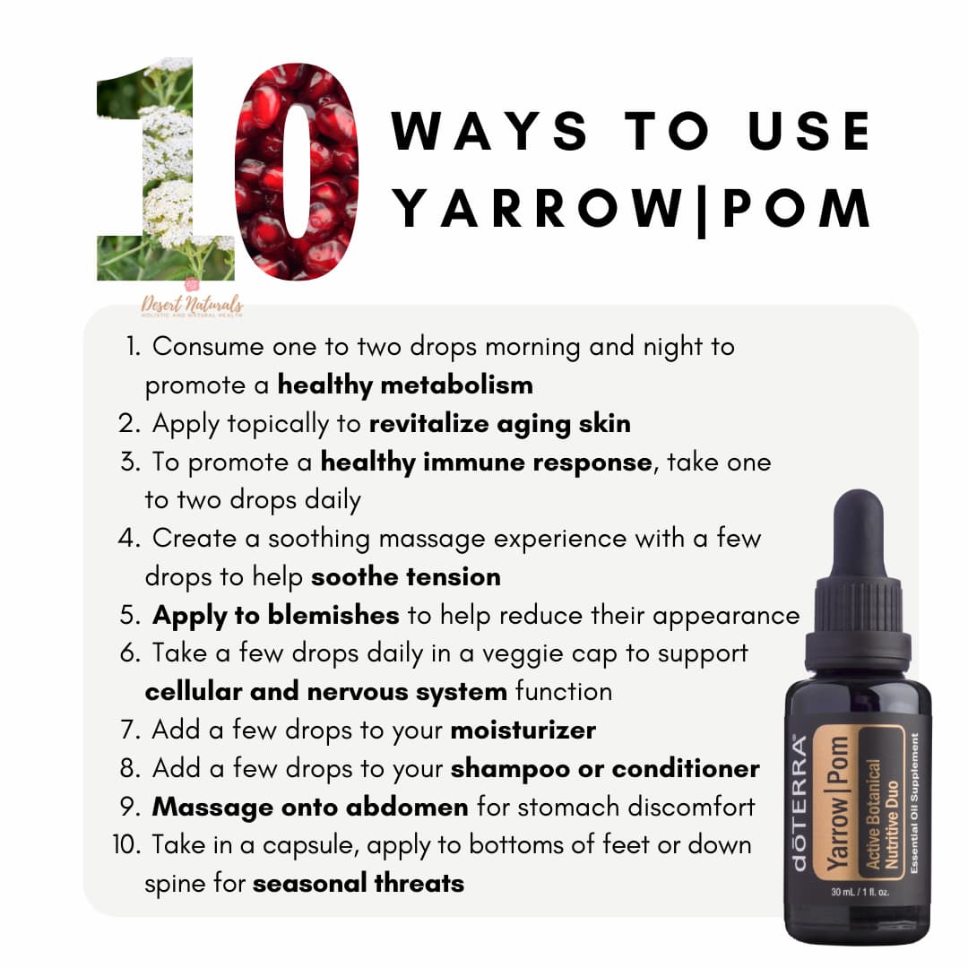 a list of 10 ways to use doterra yarrow pom oil