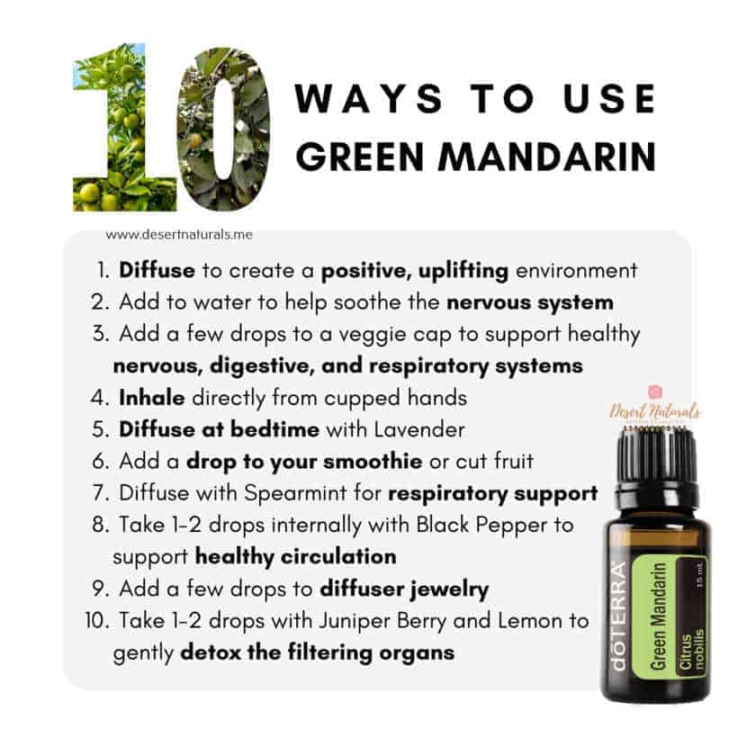 10 ways to use doTERRA Green Mandarin Essential Oil