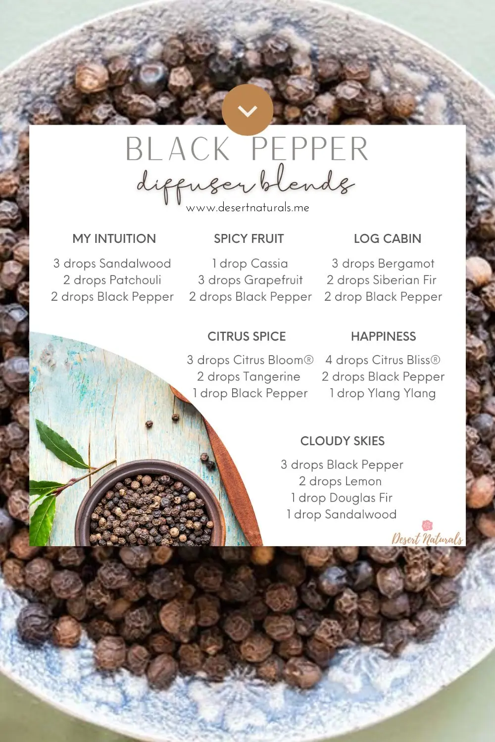 Black pepper essential oil diffuser blends