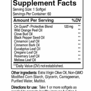 doTERRA OnGuard softgels ingredients list