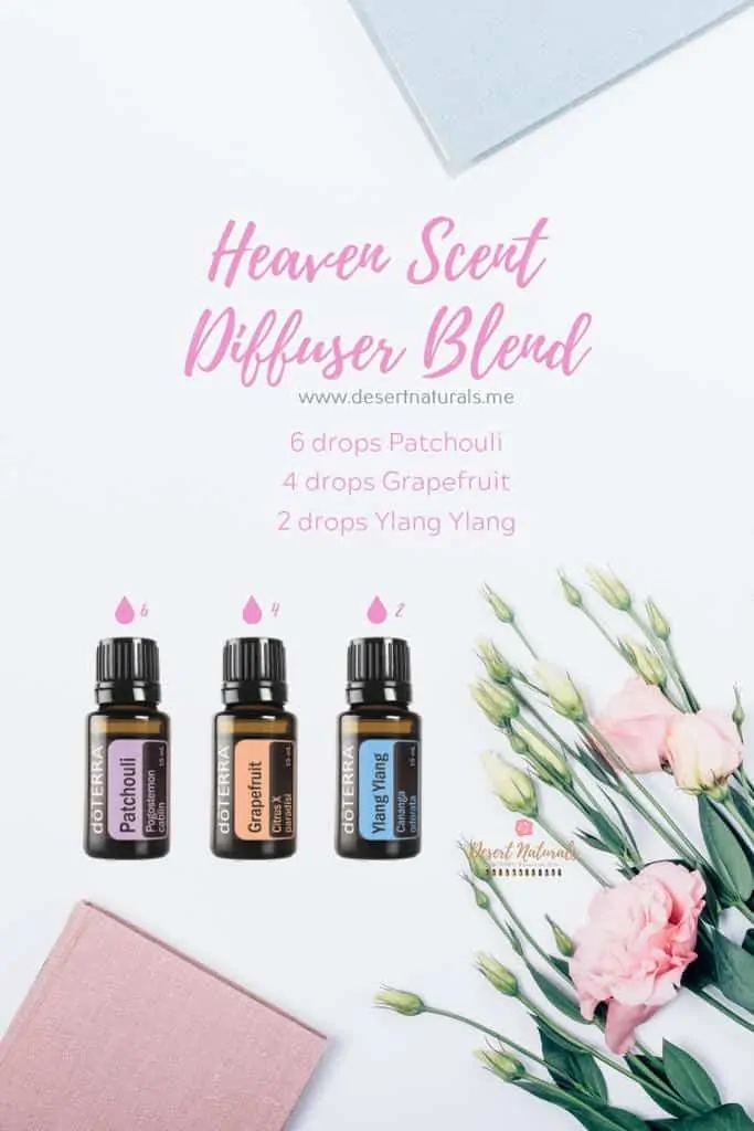 Essential oil diffuser blend with patchouli, ylang ylang and grapefruit essential oil from doTERRA