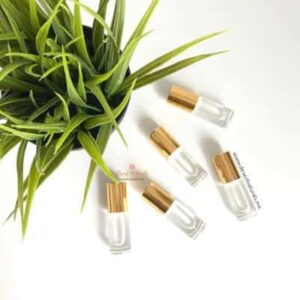 essential oil rollers with gold lid