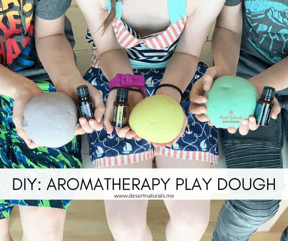 Keep your kids entertained with this make at home play dough recipe that is scented with essential oils
