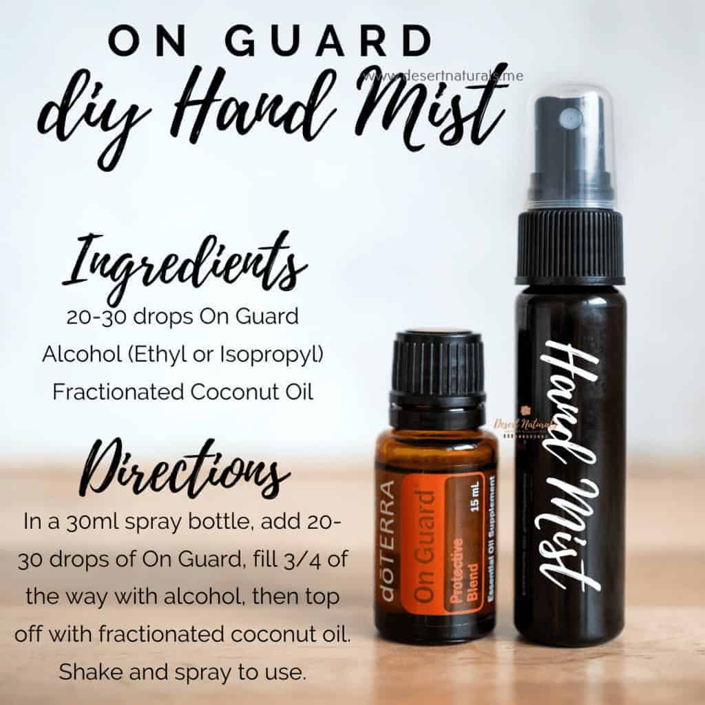 how to make your own OnGuard hand Sanitizer Spray with doTERRA onGuard essential oil