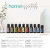 doterra essential oil bottles and diffuser in the home essentials kit