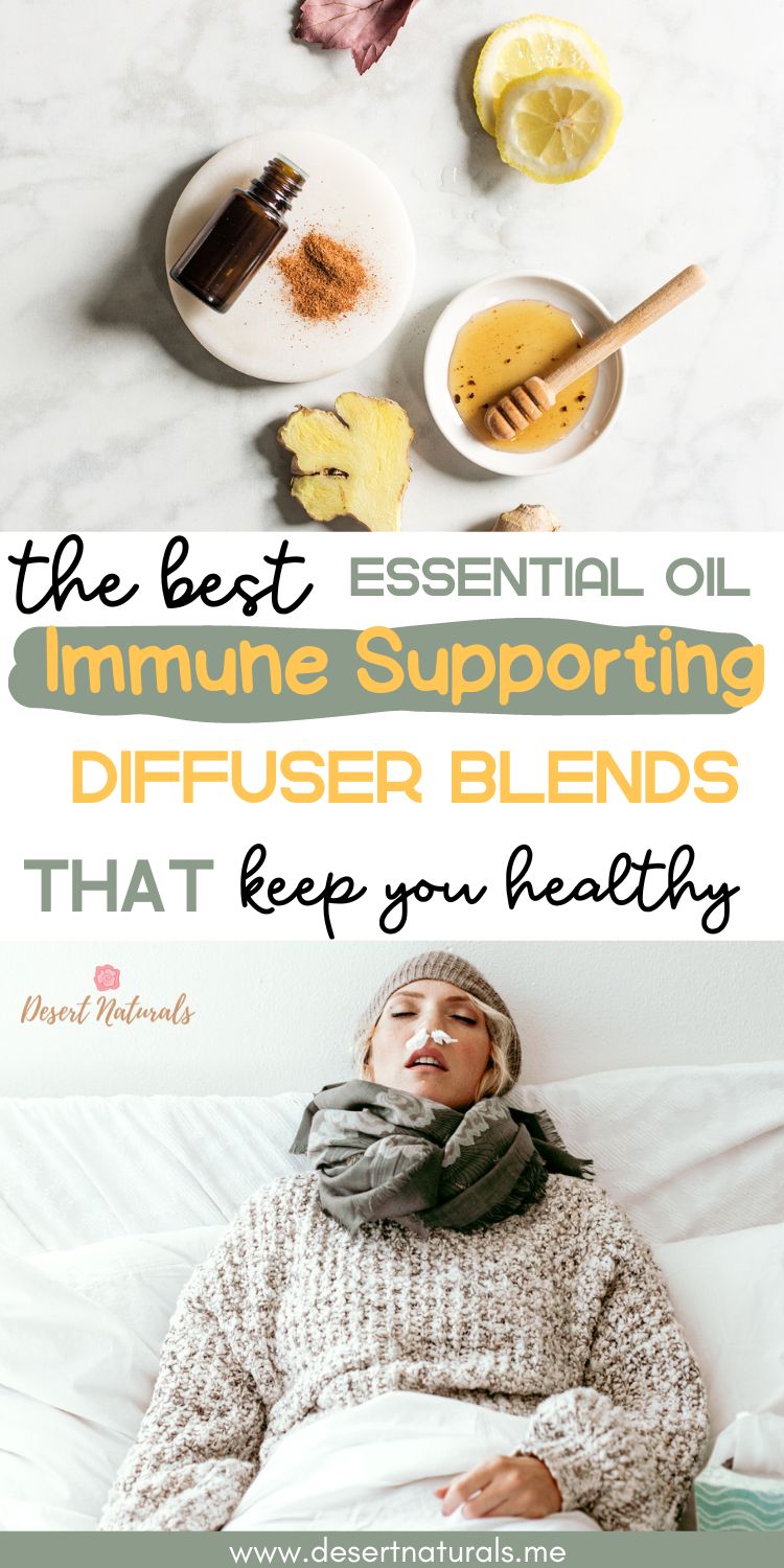 doterra essential oils for immune system with a sick woman