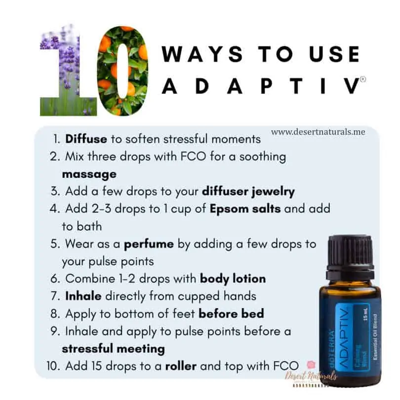 10 ways to use doTERRA adaptiv oil for stress