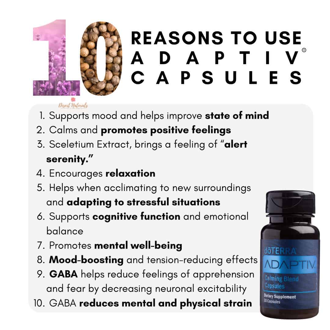 a list of 10 ways to use doTERRA adaptive capsules