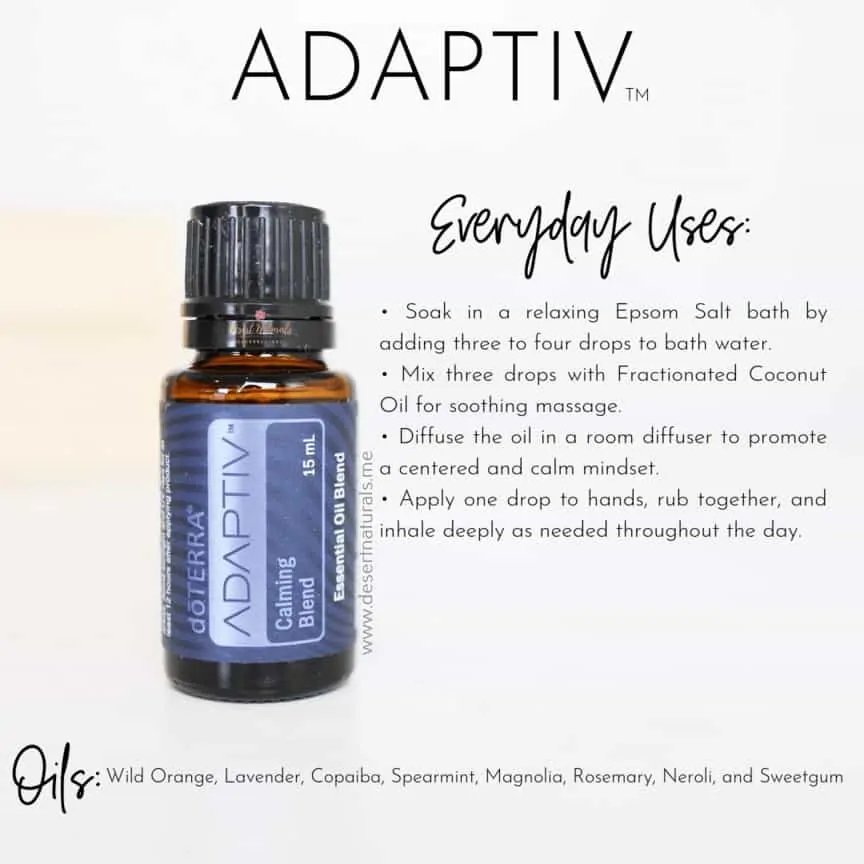 How to use doterra adaptiv calming blend