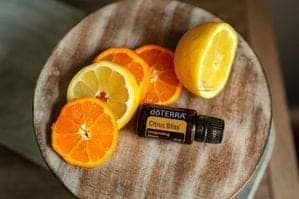 doTERRA Citrus Bliss Invigorating Blend on orange grapefruit and lemon slices
