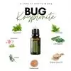 white background and a bottle of doterra terrahsield with images of the ingredients surrounding it and the text Bug Kryptonite