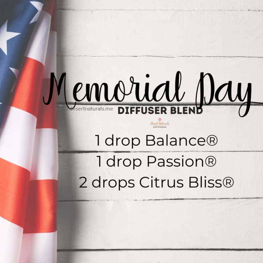 memorial day diffuser blend with USA flag