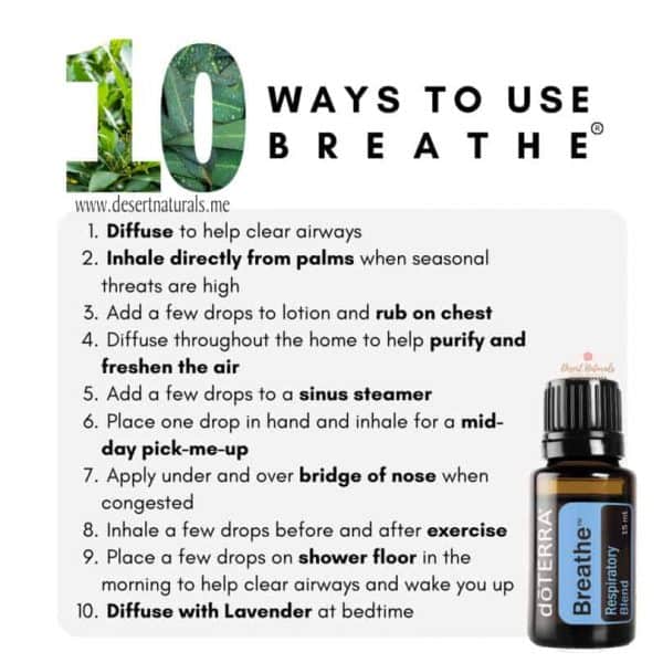 Breathe respiratory essential oil blend from doTERRA can open up airways for free breathing when congested or suffering from asthma