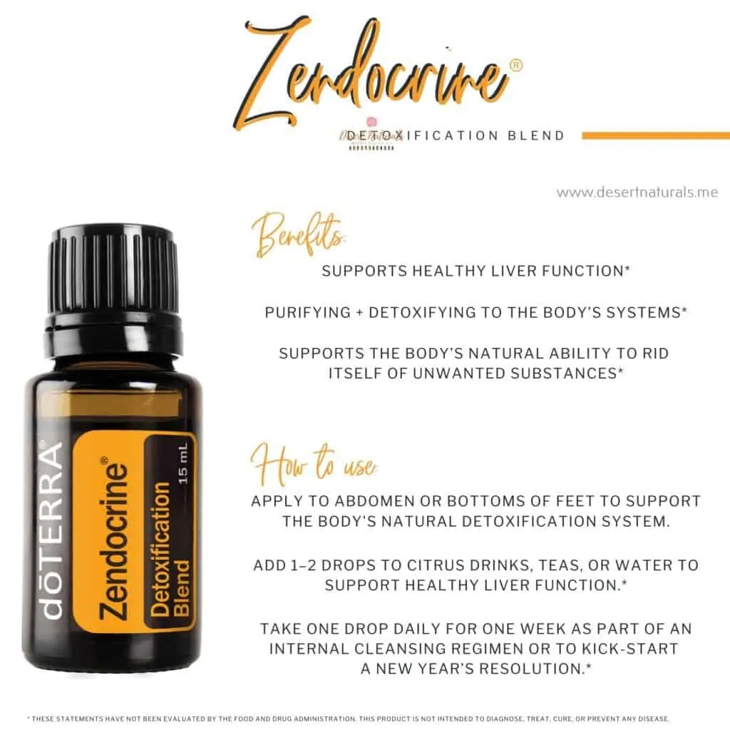 How to use doTERRA Zendocrine detox essential oil blend