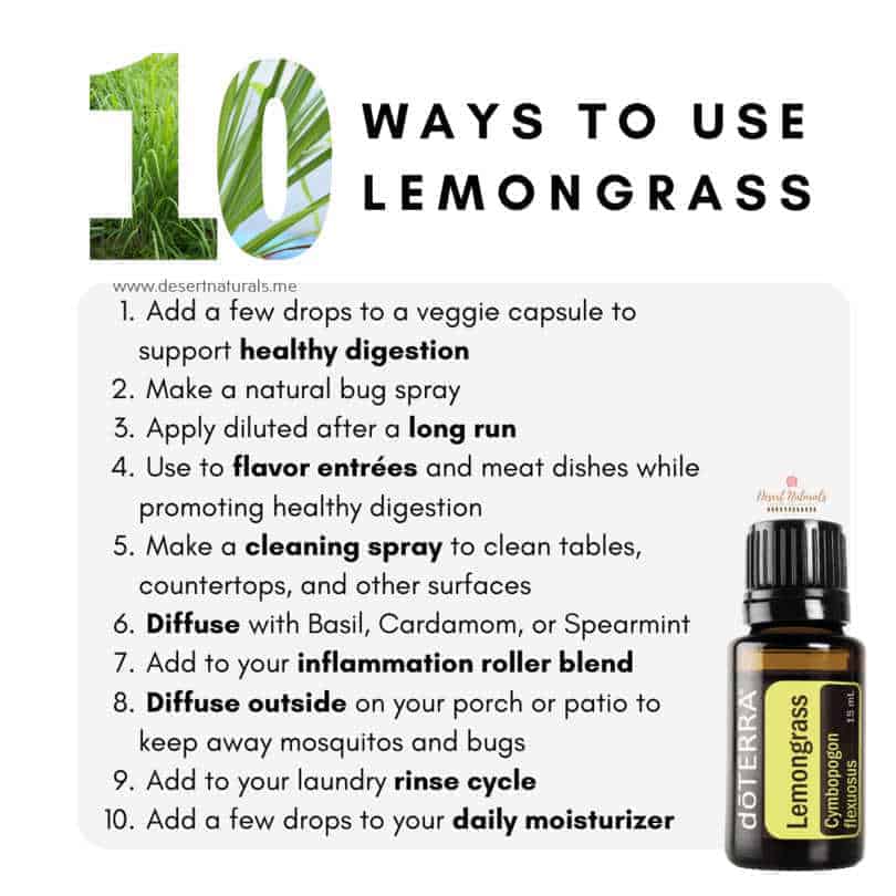 10 ways to Use doTERRA Lemongrass essential oil