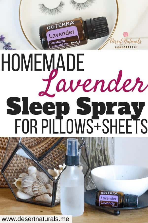 Get to sleep quickly and gently with this easy to make homeade lavender essential oil pillow spray