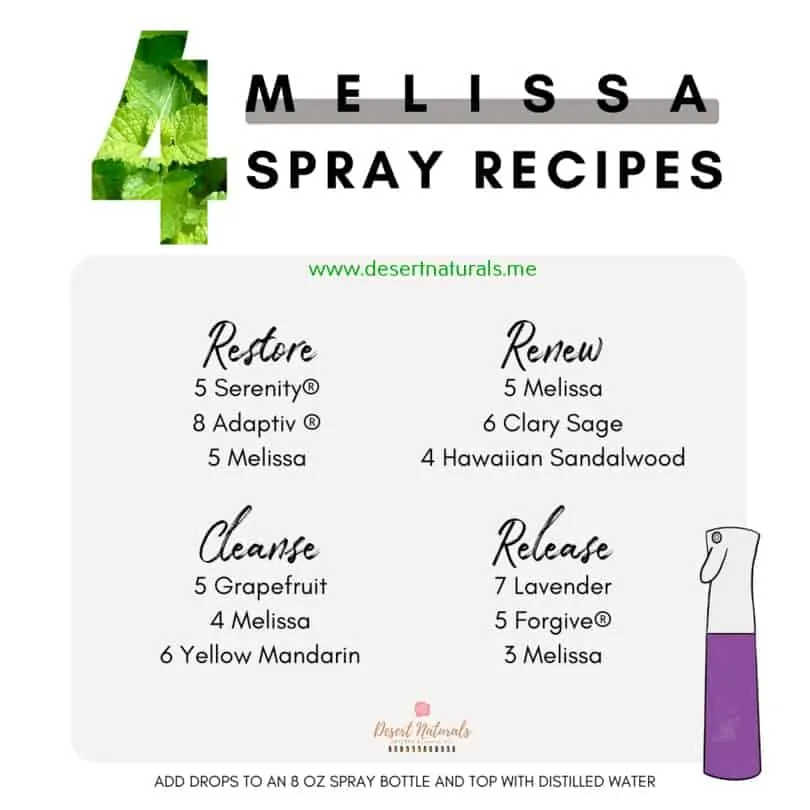 learn how to make sprays with melissa essential oil