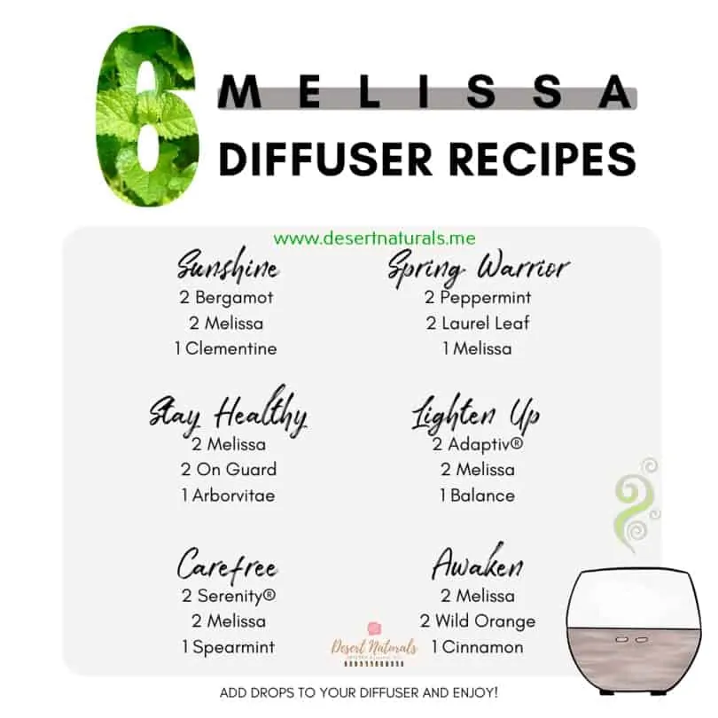 Diffuse Melissa essential oil for emotional benefits