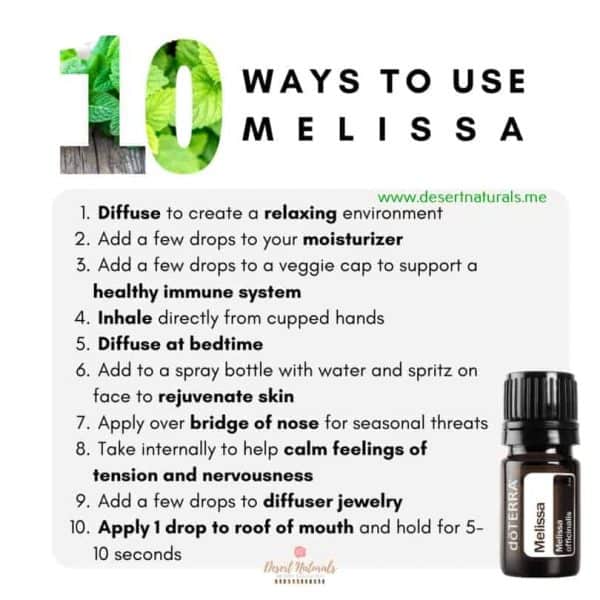 benefits and uses of doTERRA Melissa essential oil