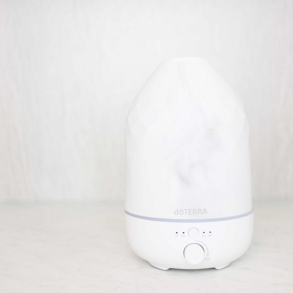 14 hour powerful doTERRA Volo essential oil diffuser in white marble