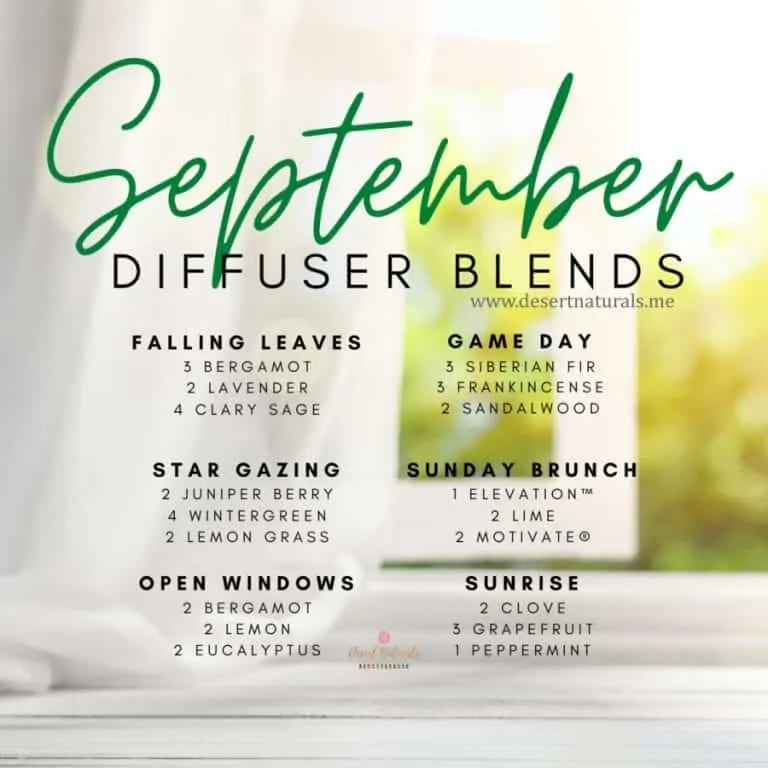 Essential Oil diffuser blends for September