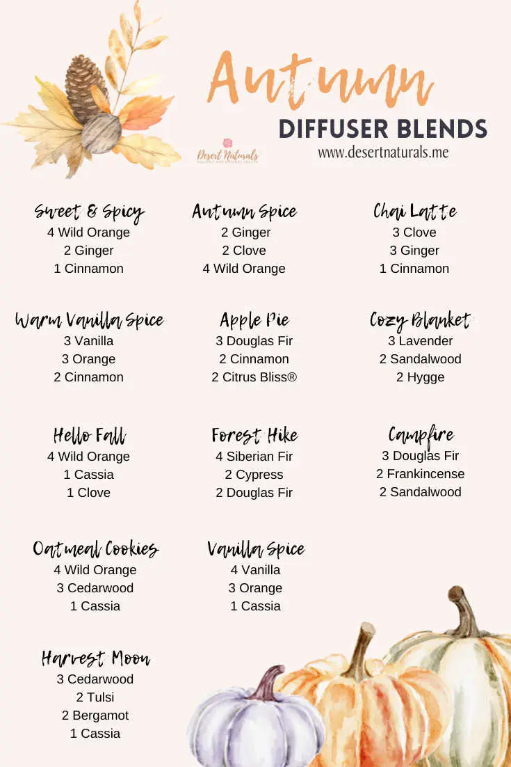 collection of autumn diffuser blends