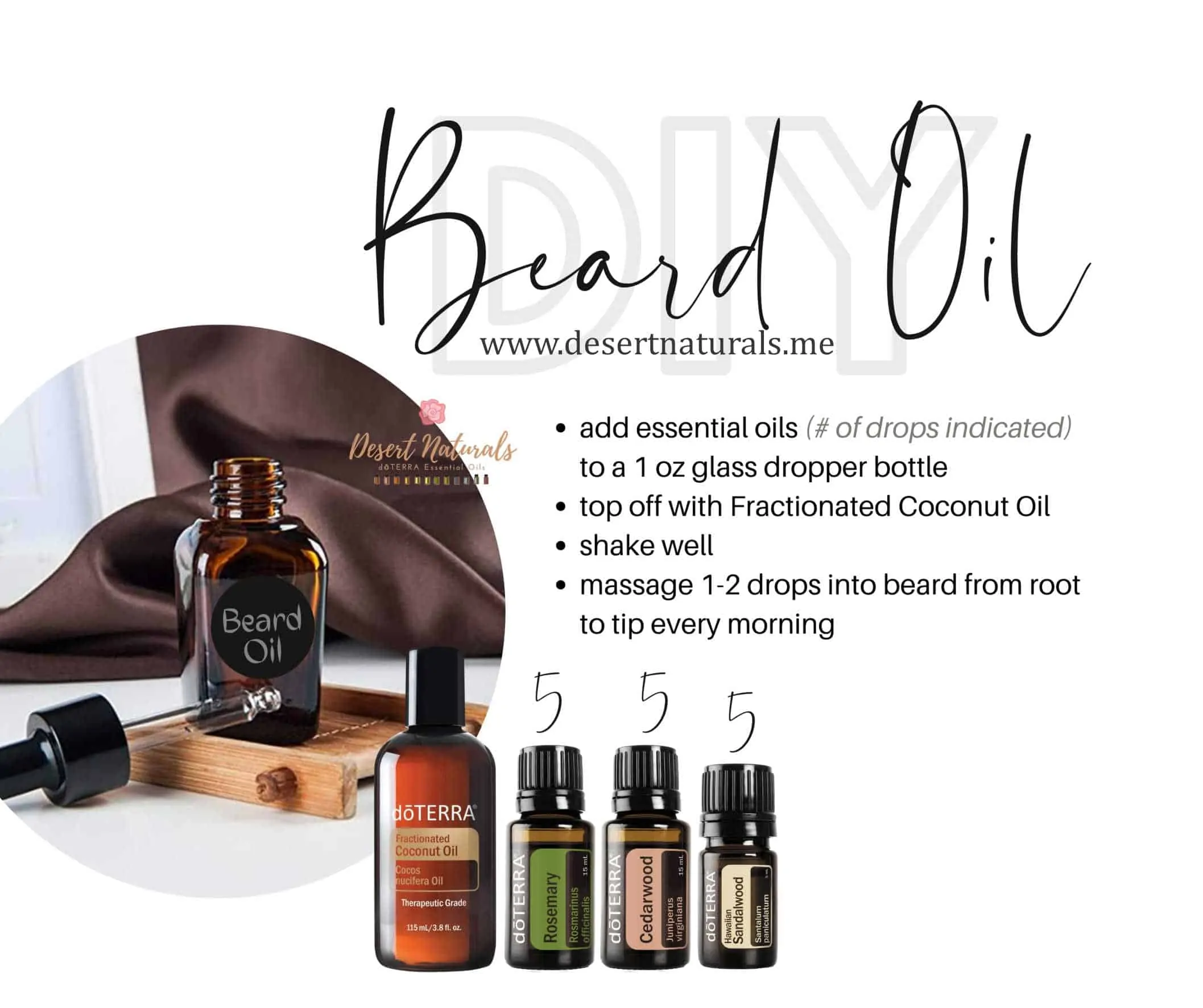 DIY for men essential oil beard oil